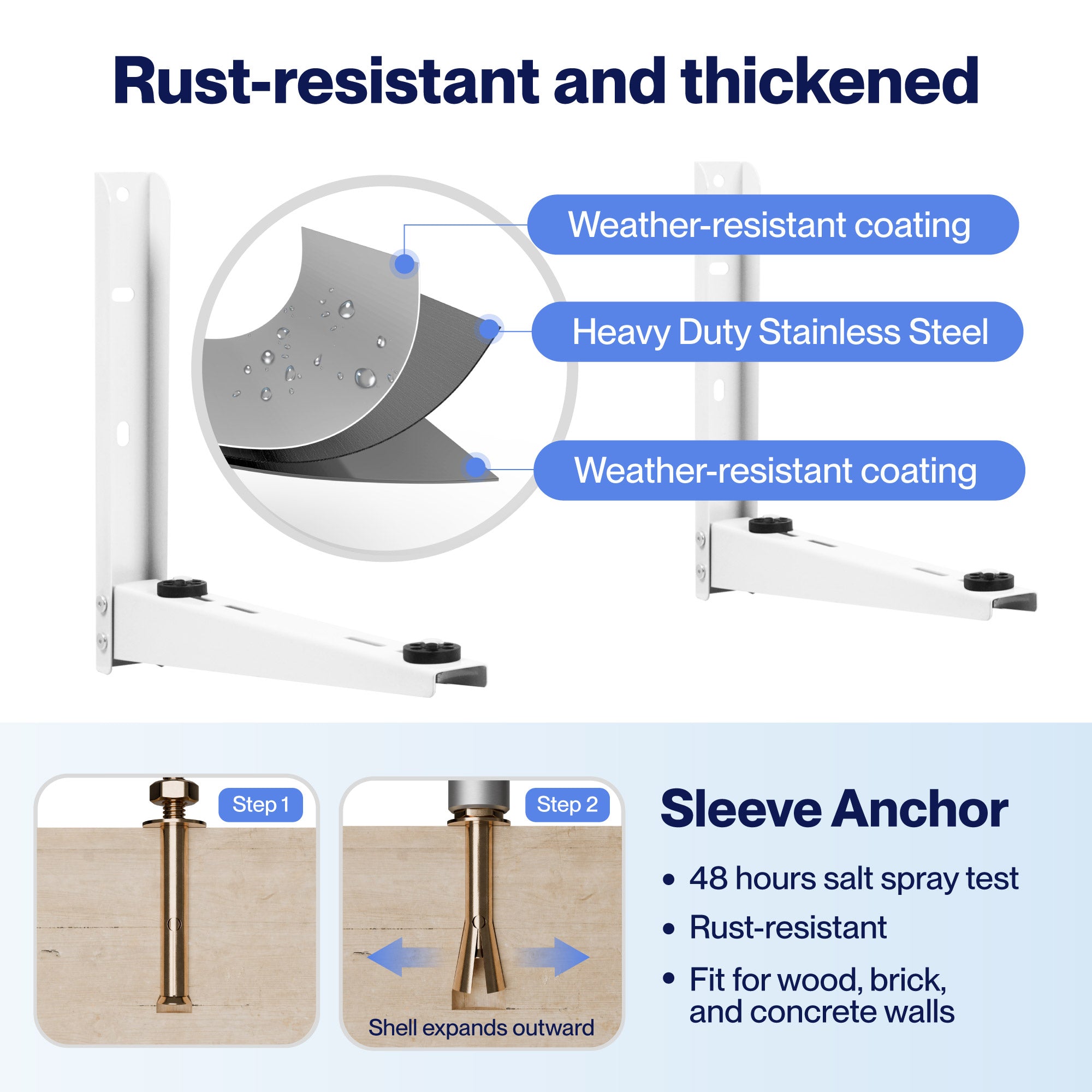 DELLA Wall Mounting Bracket for 6000-12000 BTU Mini Split