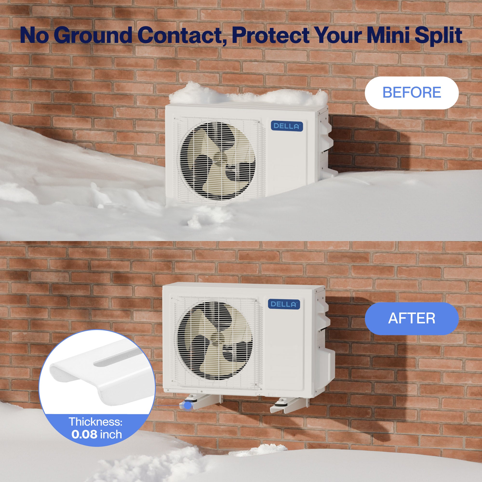 DELLA Wall Mounting Bracket for 6000-12000 BTU Mini Split