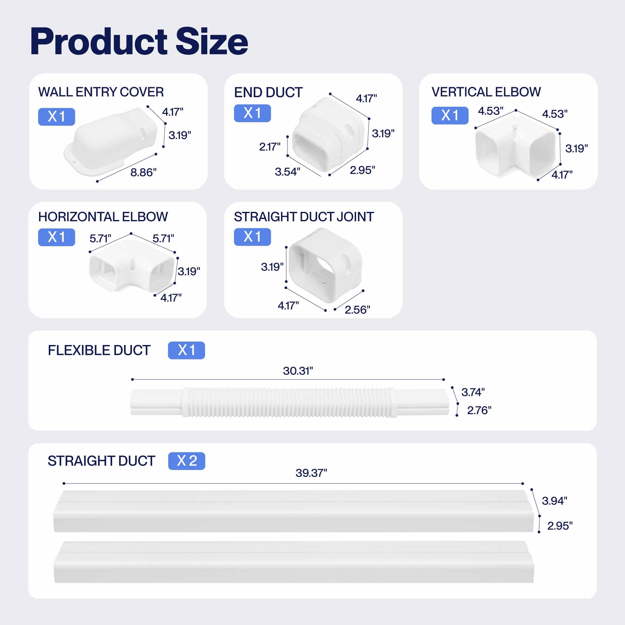 #Size_4" 9.5 Ft Line Set Cover with Flexible Duct