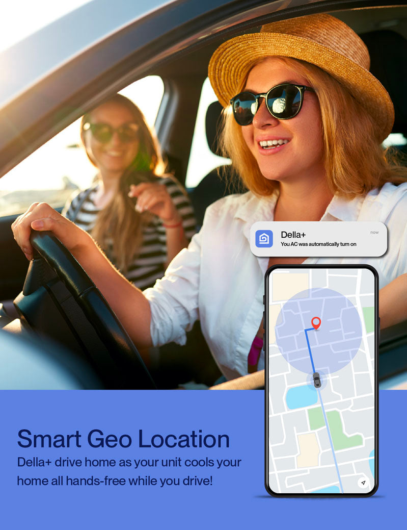 DELLA 5000 BTU Window Air Conditioner with GEO Location, WIFI & Remote Controls, Cools Up to 150 Sq. Ft.