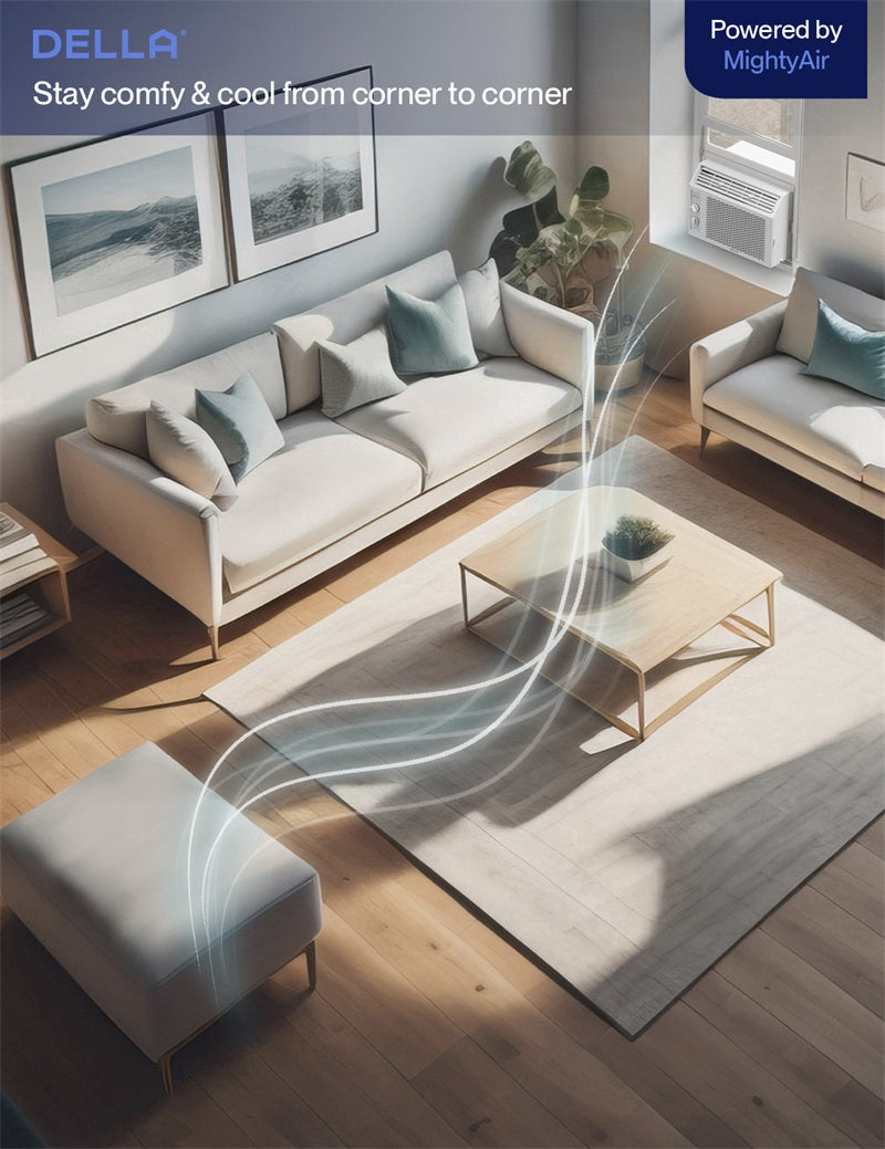 DELLA Fenestra Series 5000 BTU Smart Window Air Conditioner, Cools Up to 150 Sq. Ft.