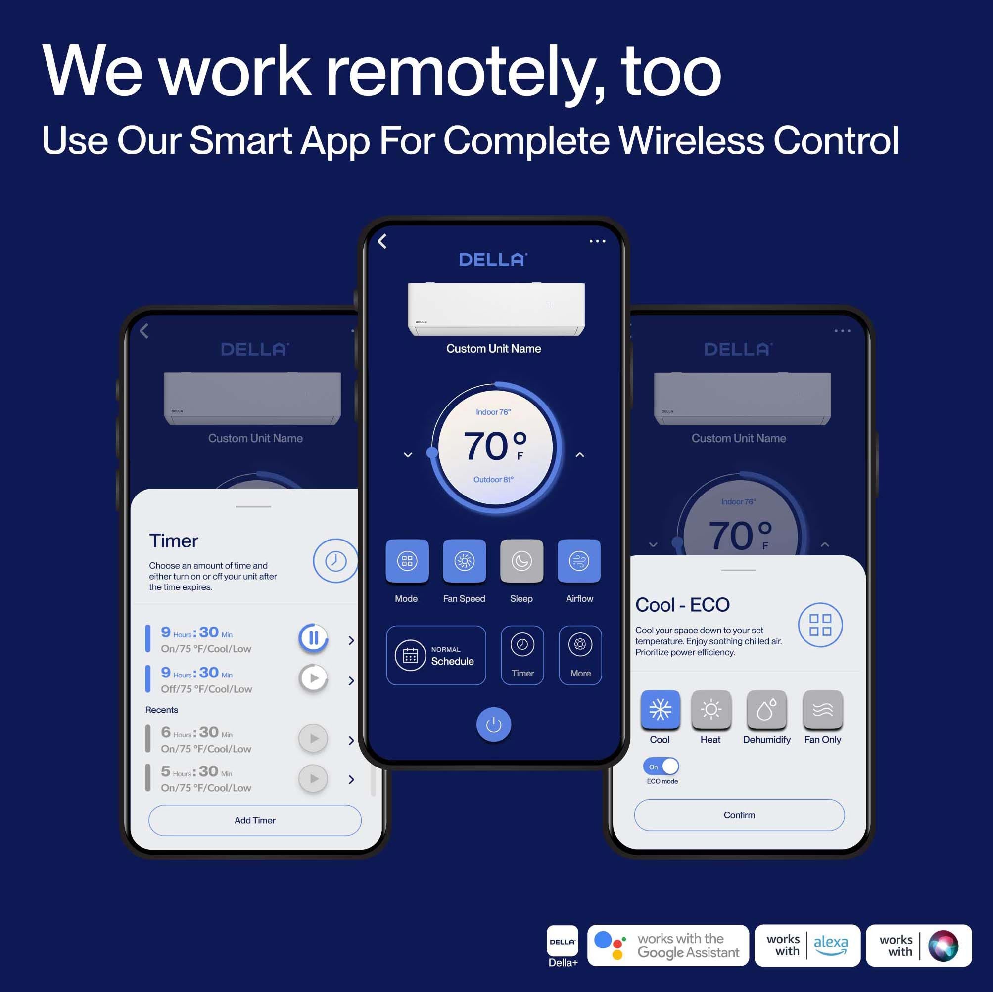 Aire acondicionado minisplit DELLA Optima Plus Series 12000 BTU 25 SEER2 Ultra Hyper Heat - Hasta 550 pies cuadrados