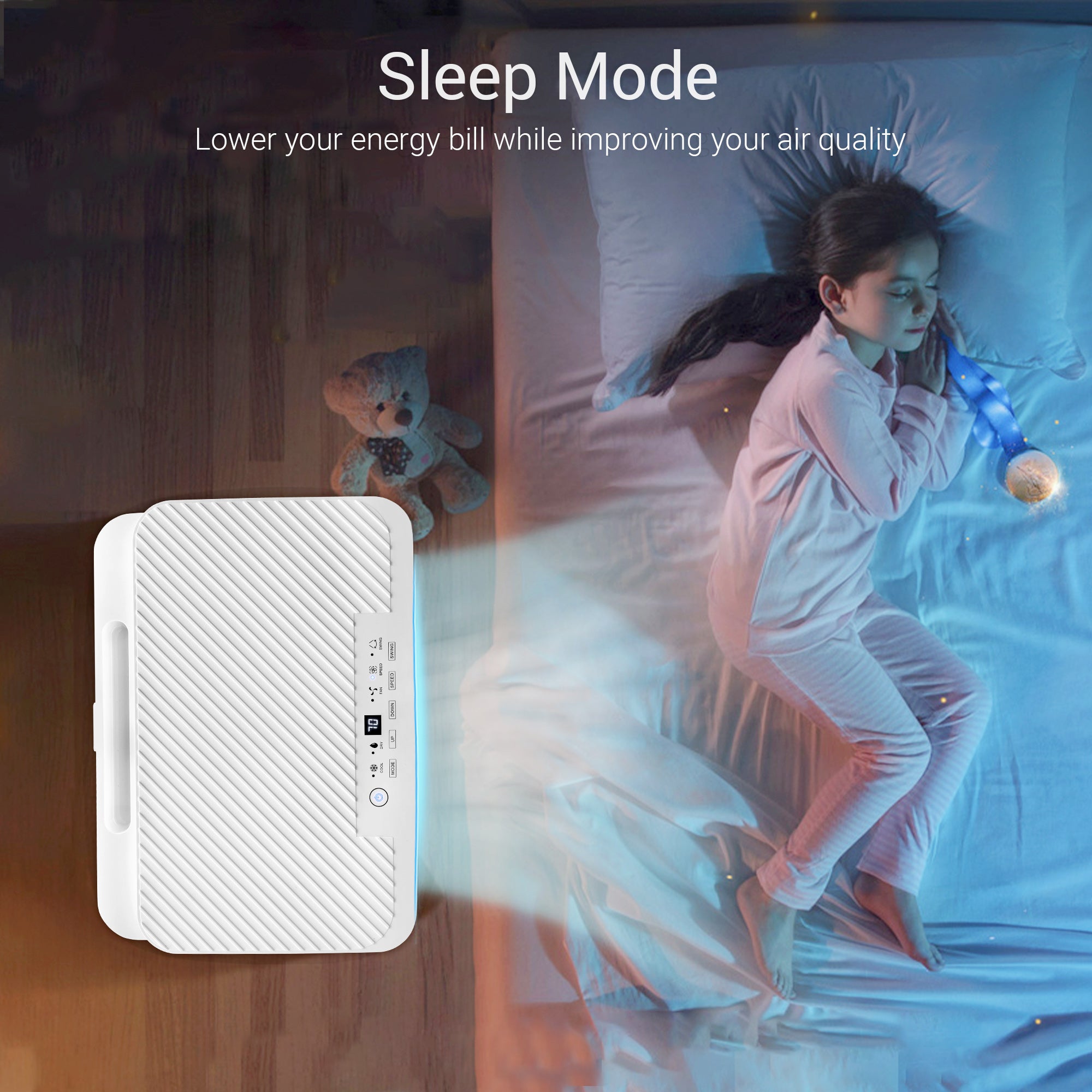 10000 BTU Smart WiFi Enabled Portable AC with Remote/App Control, Cools Up To 550 Sq. Ft.