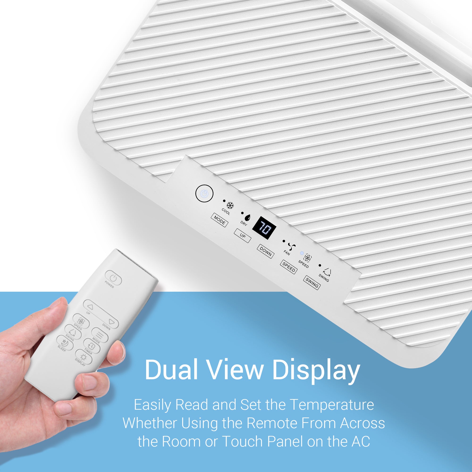 11000 BTU Smart WiFi Enabled Portable AC with Remote/App Control, Cools Up To 600 Sq. Ft.
