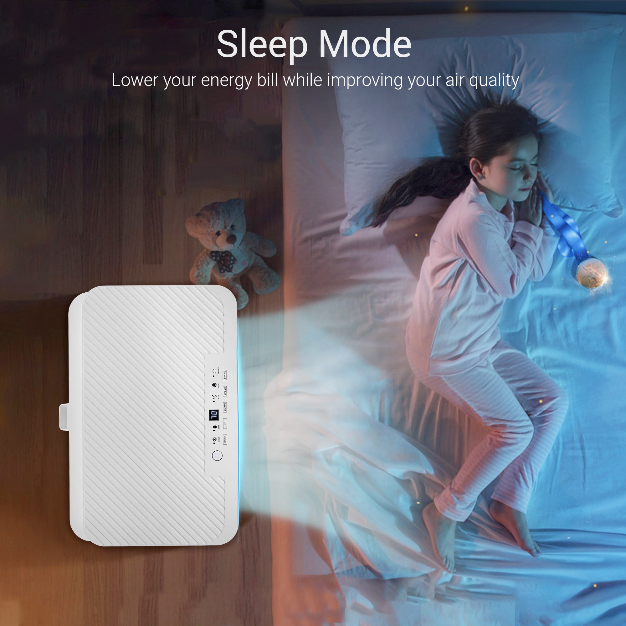 12000 BTU Smart WiFi Enabled Portable AC with Remote/App Control, Up To 650 Sq. Ft