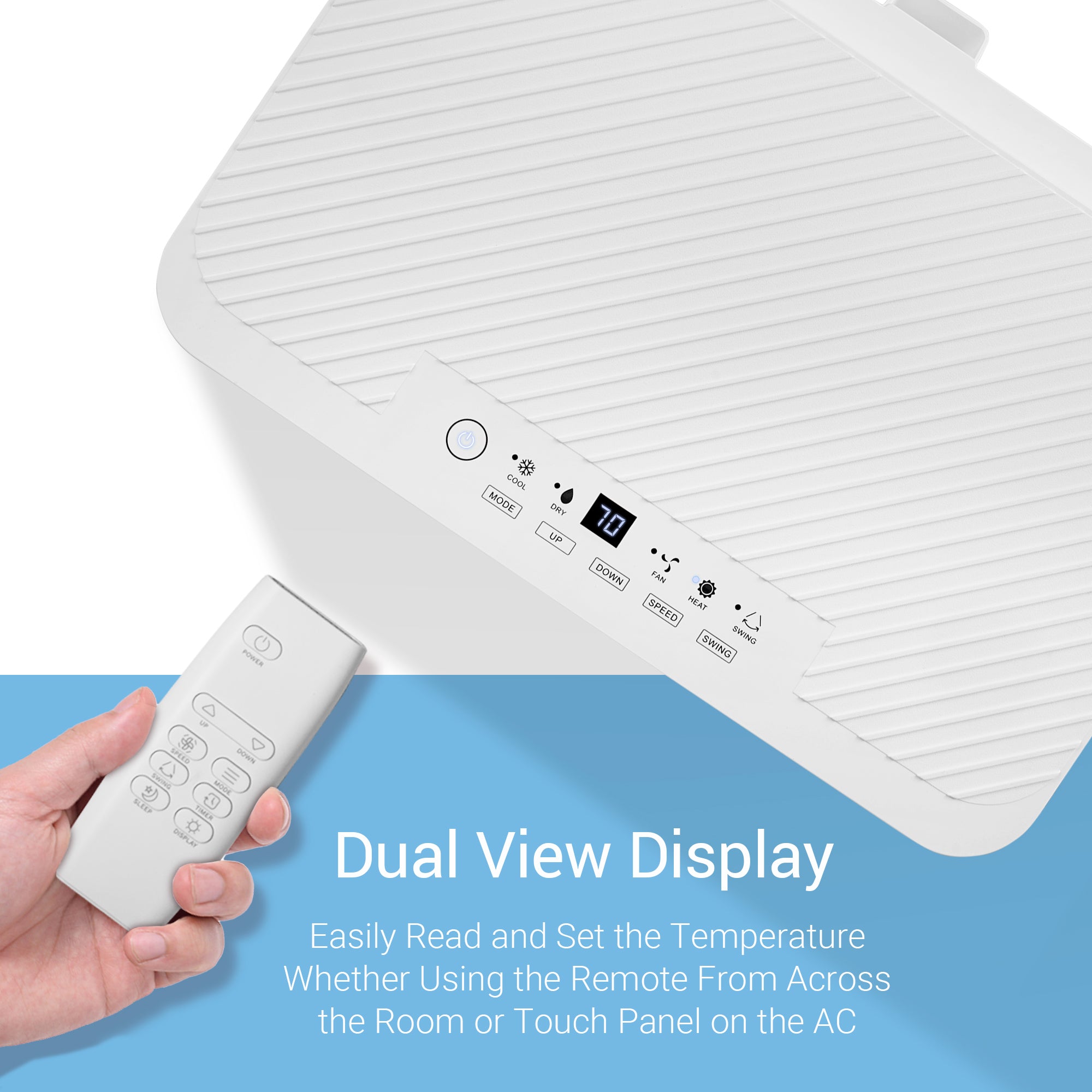 12000 BTU Smart WiFi Enabled Portable AC with Remote/App Control, Up To 650 Sq. Ft