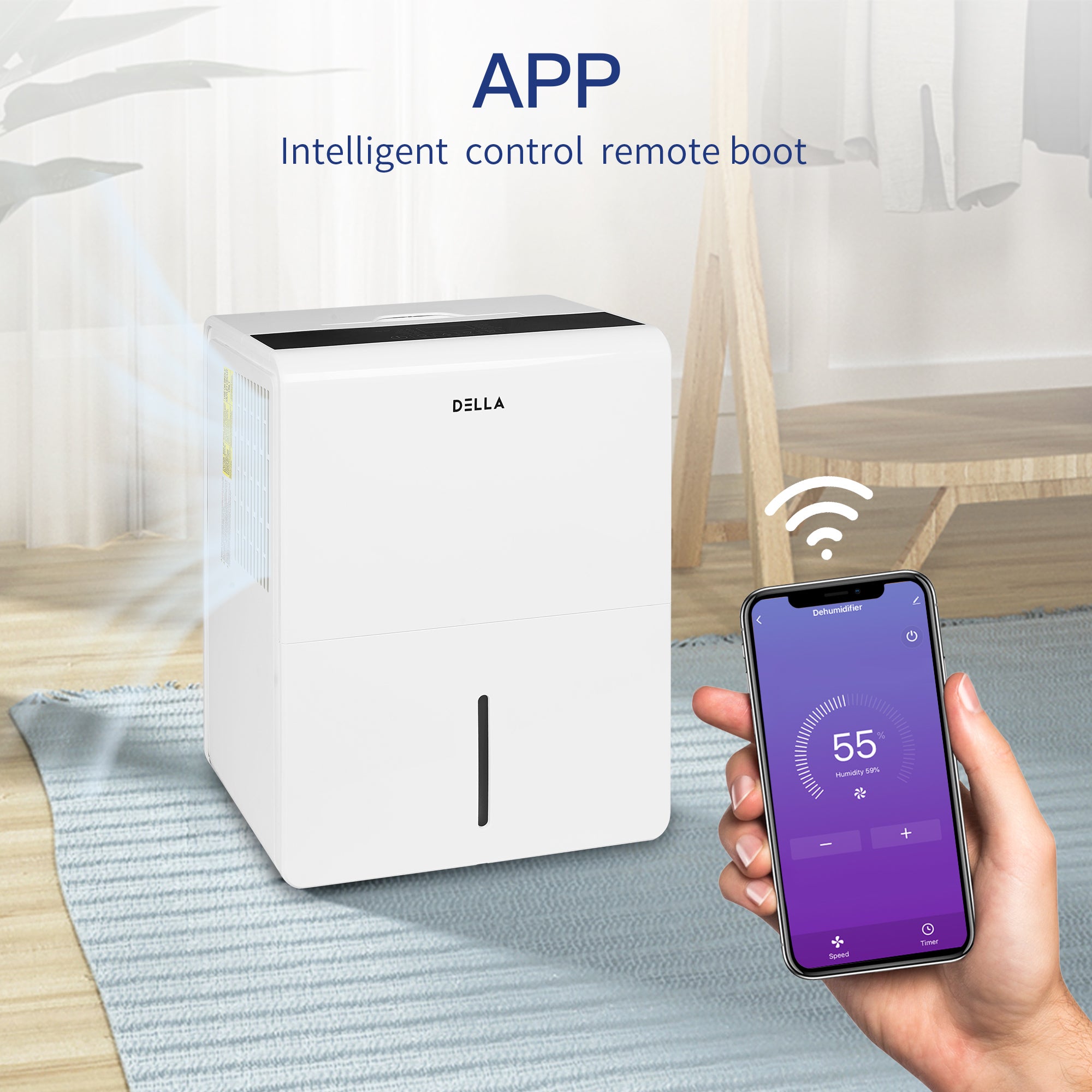 3000 Sq. Ft Smart Dehumidifier WIFI, 50 Pint