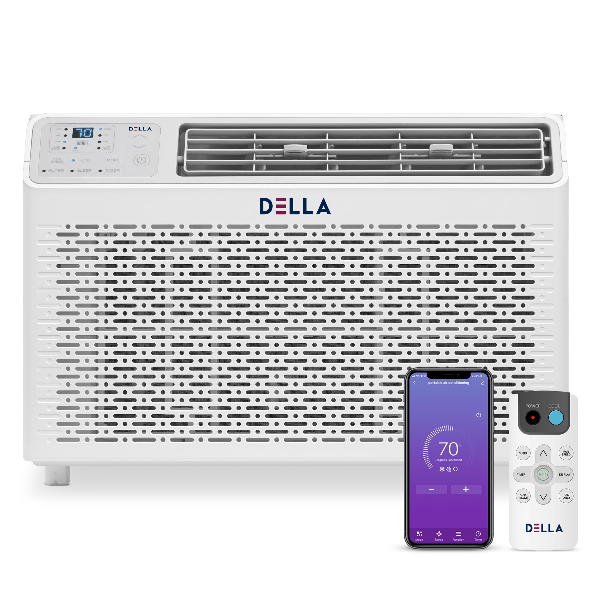 10000 BTU Smart Window AC with Remote/App Control, Cools Up to 450 Sq. Ft