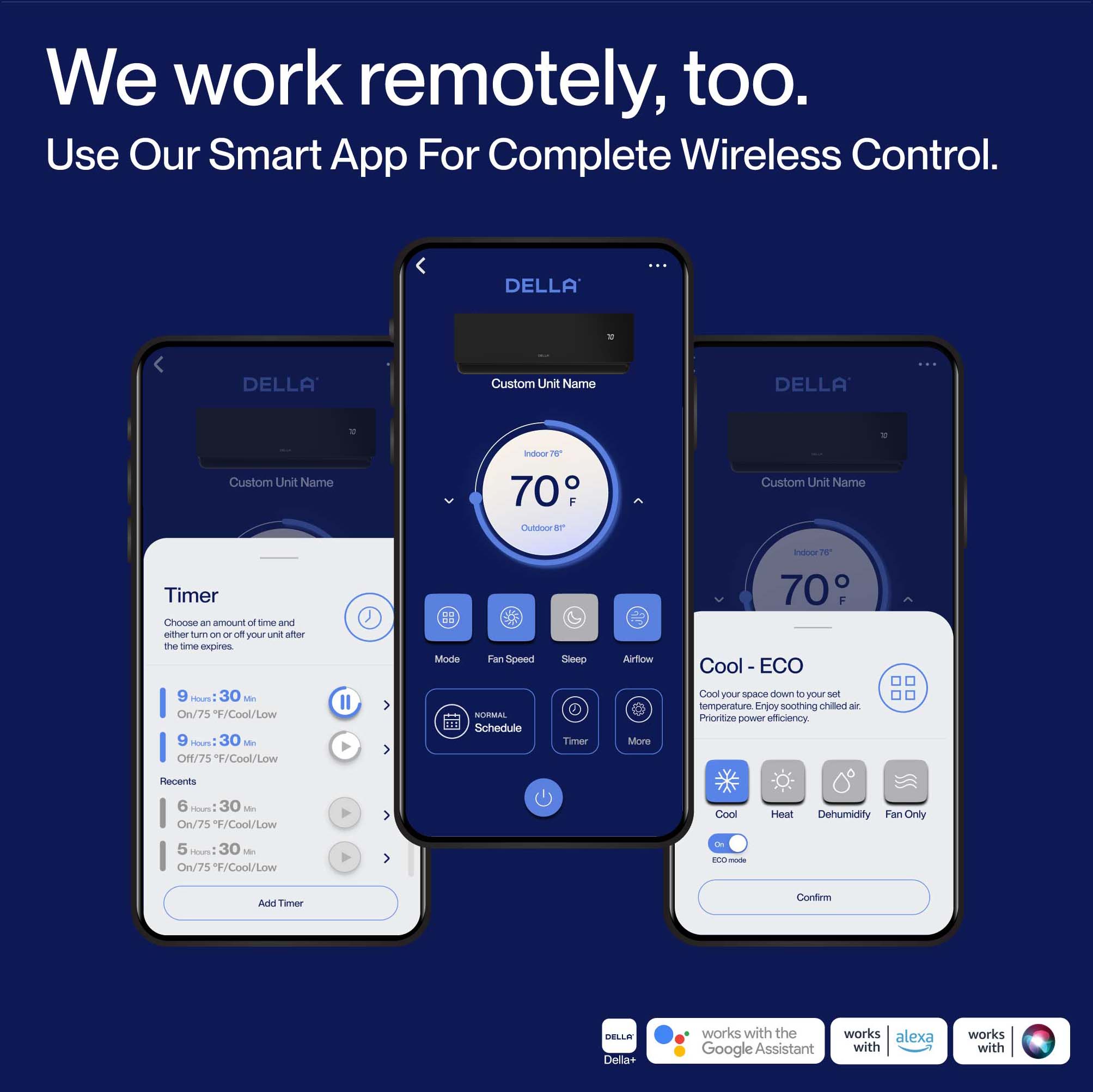 DELLA Umbra Series Mini Split AC R32 Refrigerant