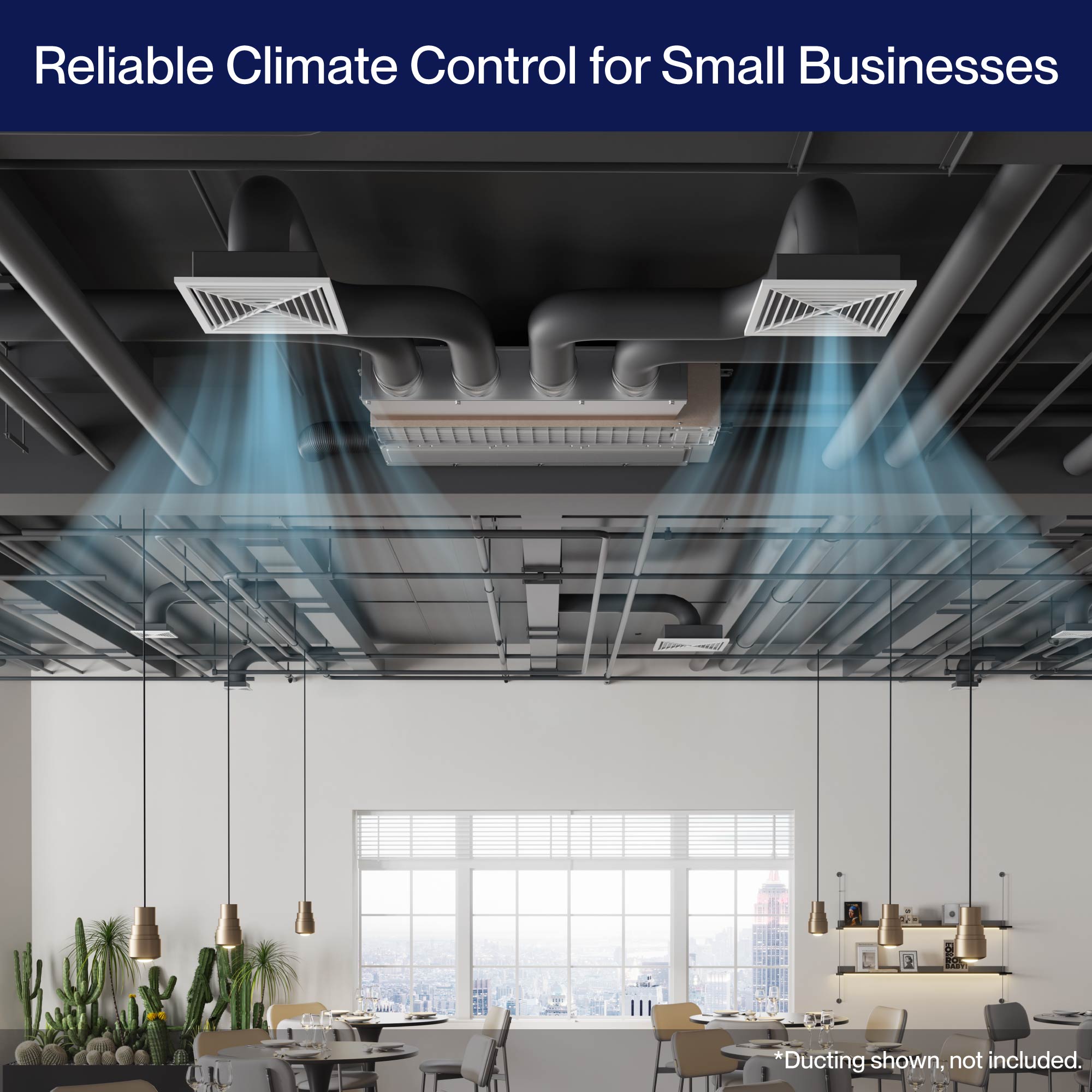 DELLA 41000 BTU Tri-Zone Concealed Ducted Mini Split Heat Pump AC (9.5K + 11K + 17K)