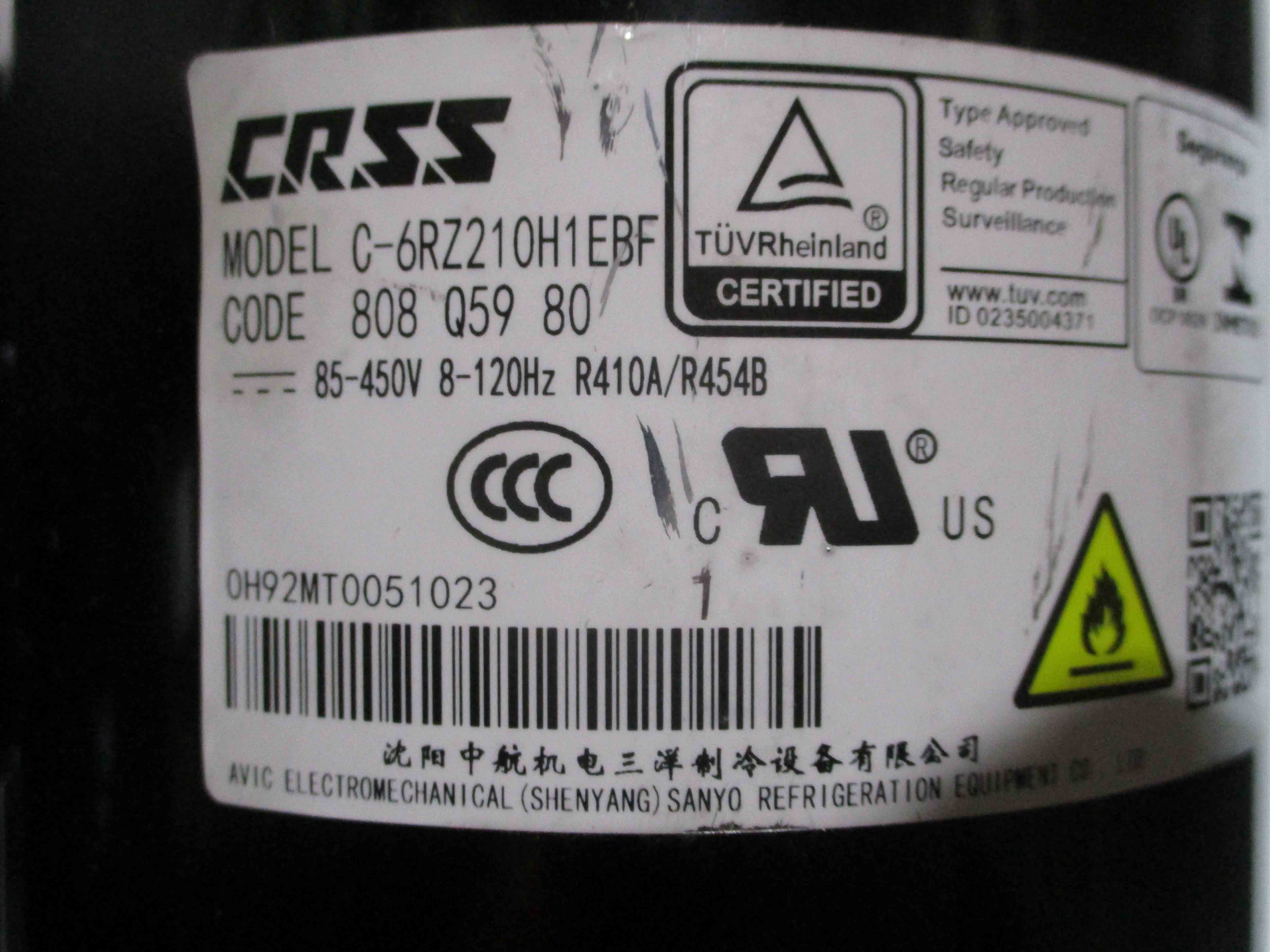 DELLA Replacement Compressor for TP-24K2V-20S Outdoor Unit