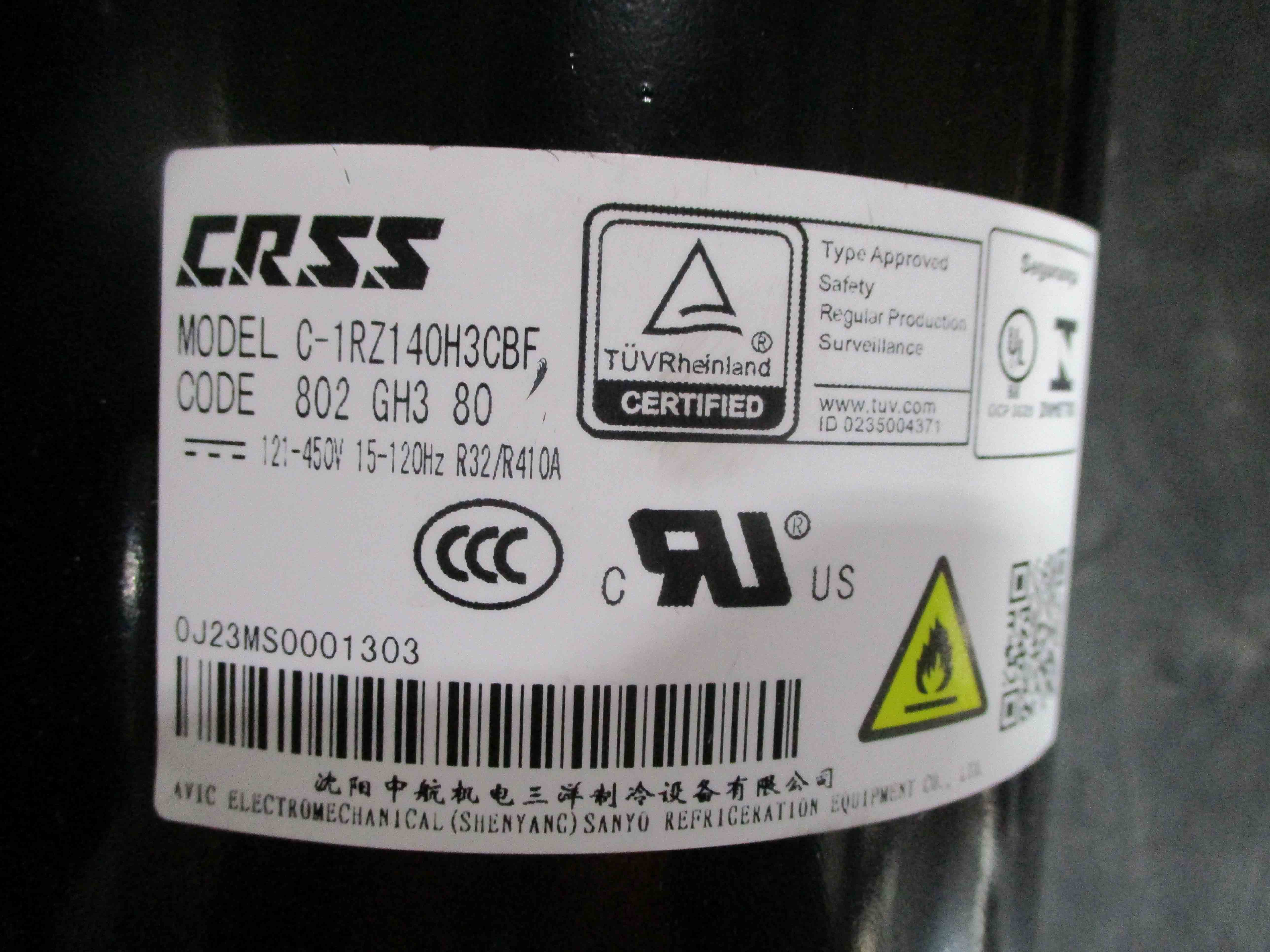 DELLA Replacement Compressor for TL-18K2V-19S Outdoor Unit