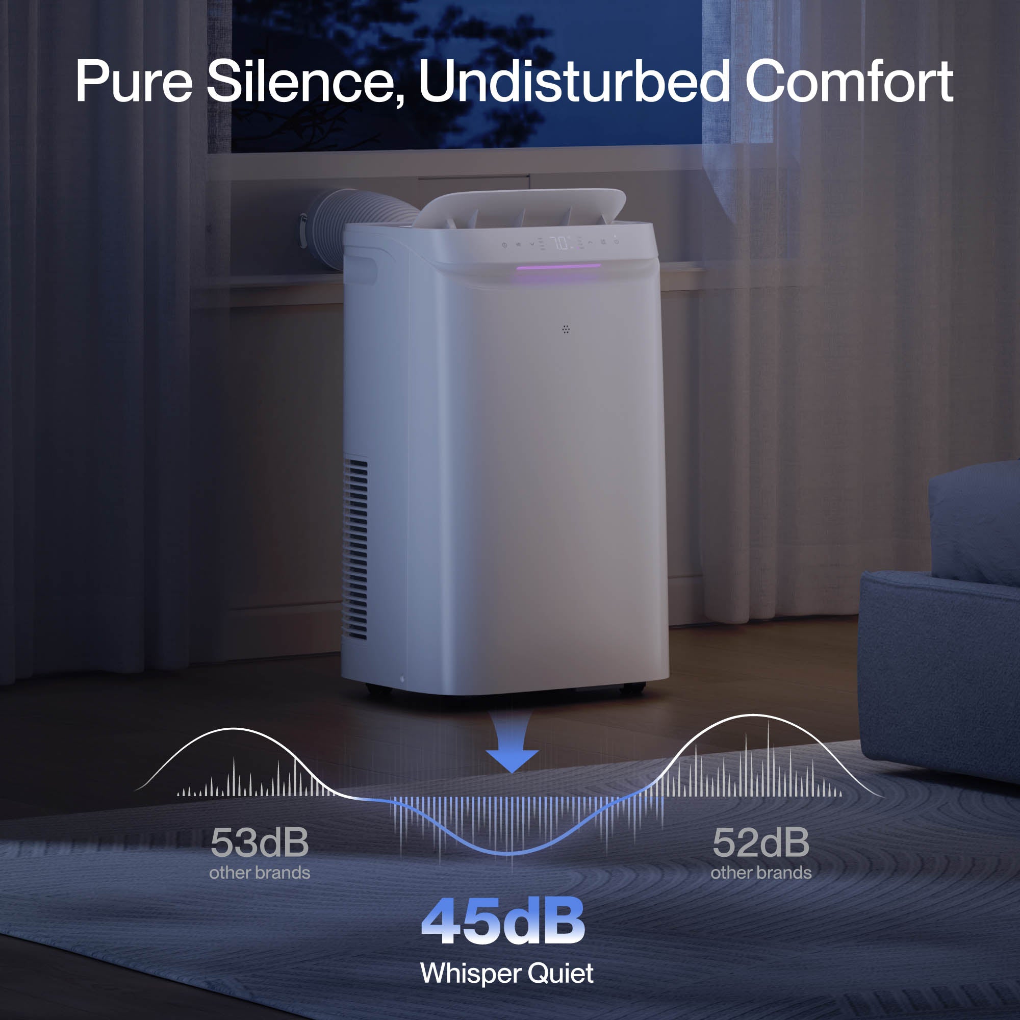 DELLA 12,000 BTU Smart Portable Air Conditioner for Rooms Up to 270 Sq. Ft.