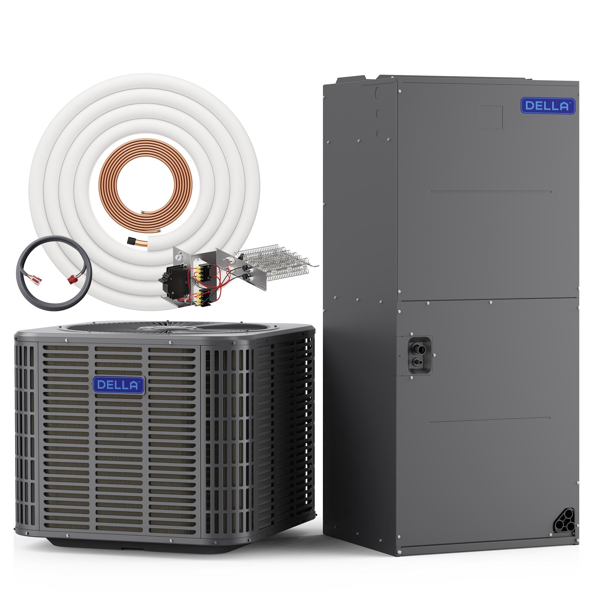 DELLA 34,000 BTU 19 SEER2 Ducted Central Air Conditioner with Air Handler