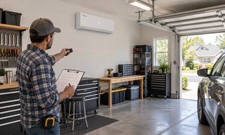 Homeowner sizes garage for DELLA mini split