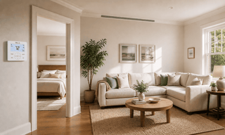 DELLA ductless AC installed in living room