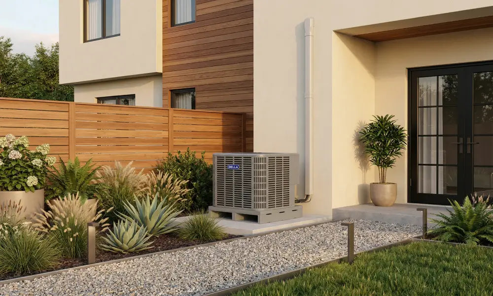 DELLA outdoor central AC unit installation