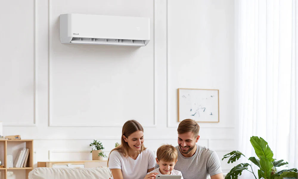 Della mini split providing family indoor comfort