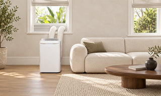 Dual hose AC in modern lounge