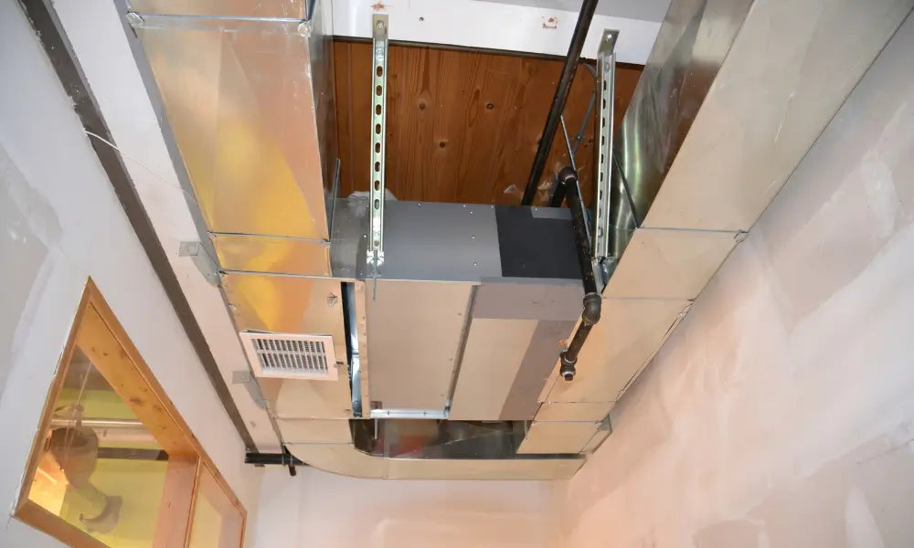 Installed concealed ducted mini split