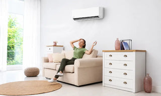 Mini split cooling bright living room