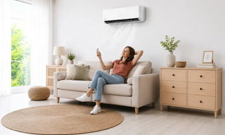 Mini split cooling bright living room
