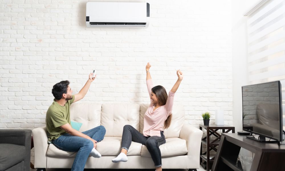 Installing a split air conditioner indoors