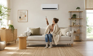 Woman feeling cold under mini split