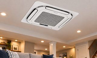 DELLA mini split inside bedroom ceiling opening