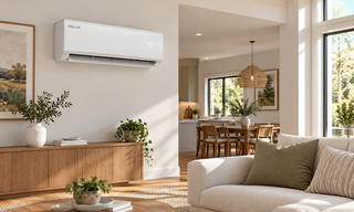 DELLA mini split cooling an open livingroom
