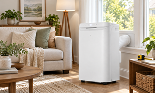 DELLA portable AC cooling spacious high-ceiling bedroom