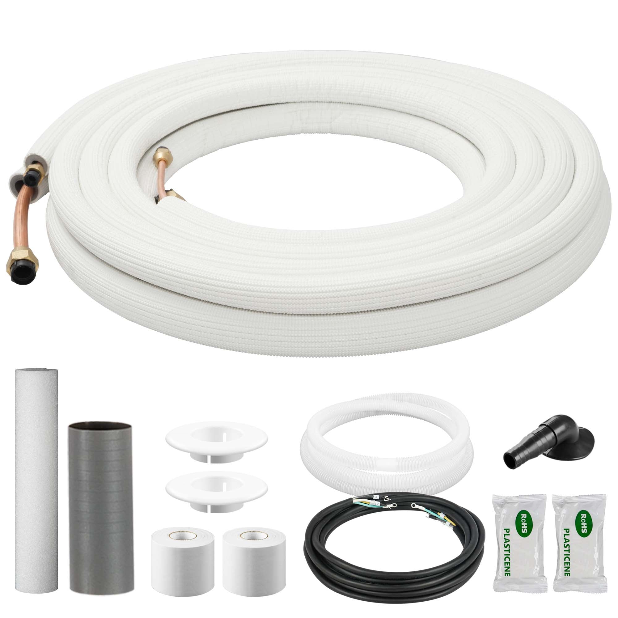 DELLA Vario Series 12000 BTU 23 SEER2 Mini Split AC Line Set with Installation Kit