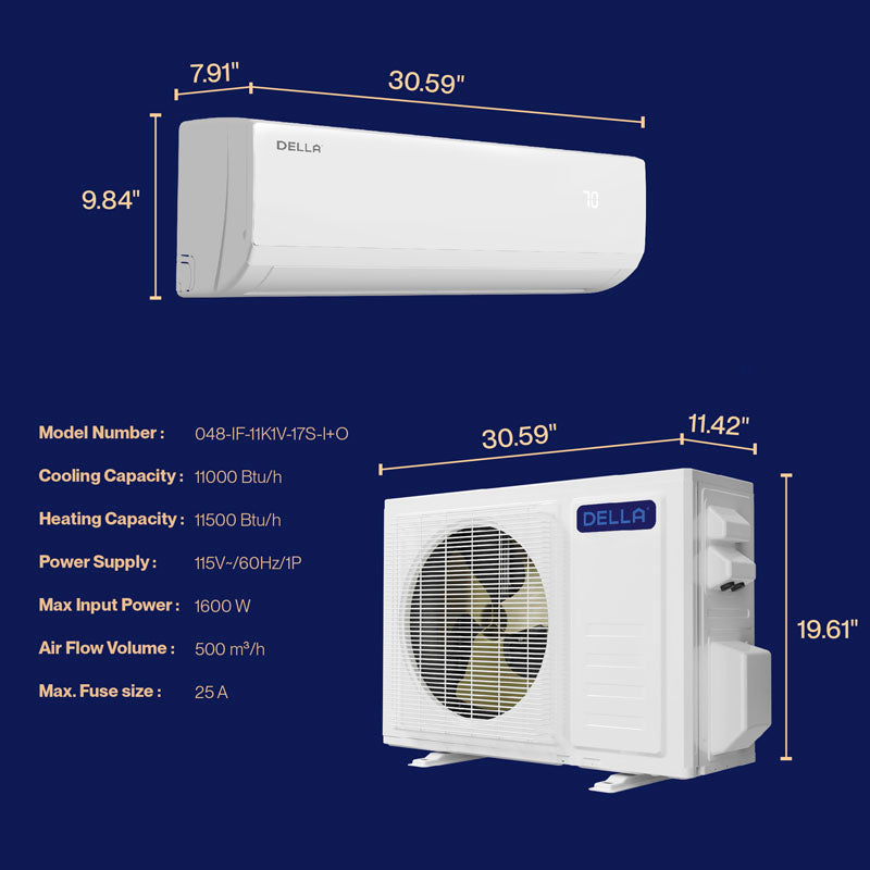 #BTU_11000 BTU SEER2 17 Up to 550 Sp.Ft.