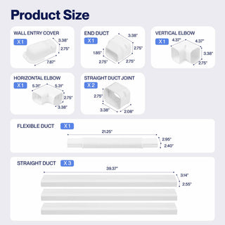 #Size_3" 12.5 Ft Line Set Cover with Flexible Duct