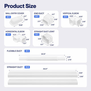 #Size_4" 9.5 Ft Line Set Cover with Flexible Duct