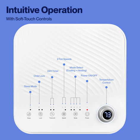 DELLA Traverse Series 8000 BTU Smart WiFi Enabled Portable AC with Heat/Remote/App Control, Cools Up To 350 Sq. Ft.