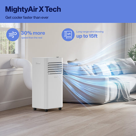 DELLA Traverse Series 8000 BTU Smart WiFi Enabled Portable AC with Remote/App Control, Cools Up To 150 Sq. Ft.