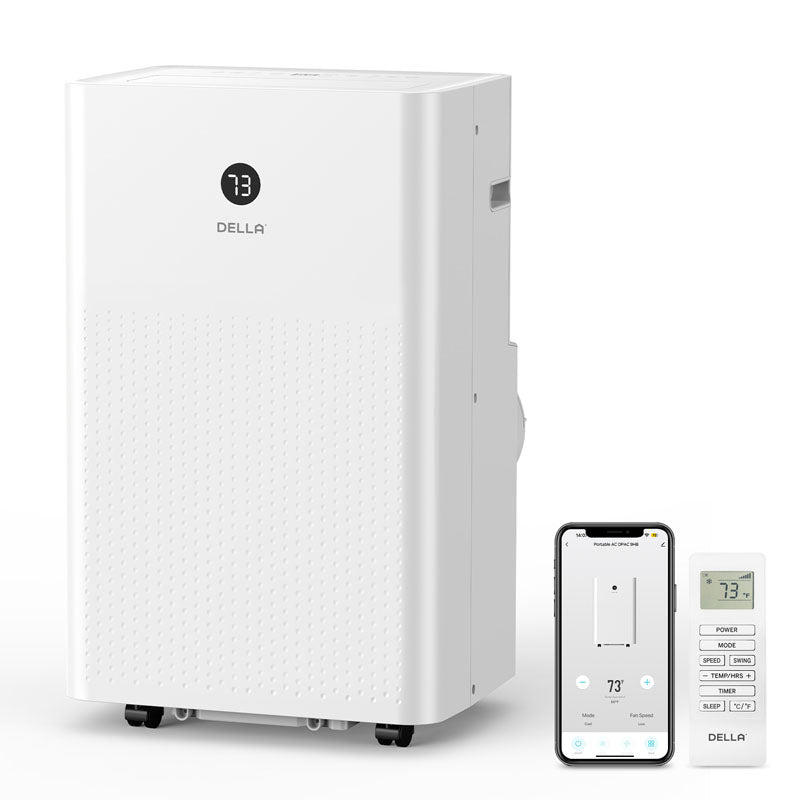 DELLA Traverse Series 14,000 BTU Smart WiFi Enabled Portable Air Conditioner, Cools Up To 650 Sq.Ft.