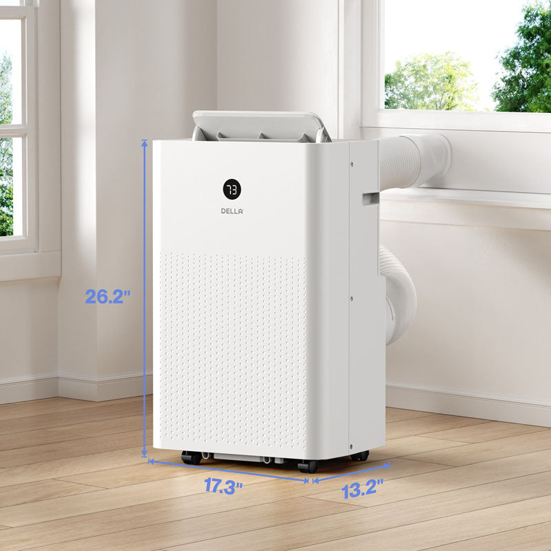 DELLA Traverse Series 14,000 BTU Smart WiFi Enabled Portable Air Conditioner, Cools Up To 650 Sq.Ft.