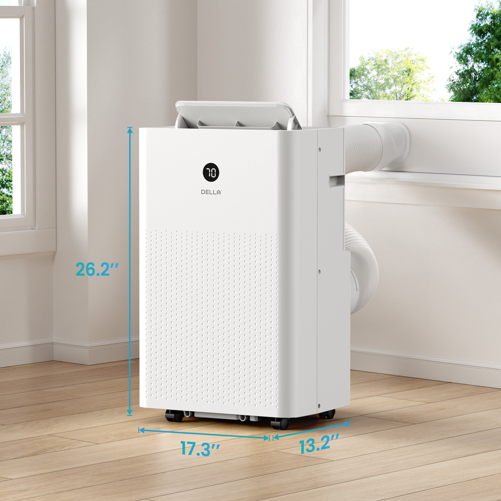 14,000 BTU Portable Air Conditioner, WiFi Enabled AC Unit Cools Up To 650 Sq. Ft