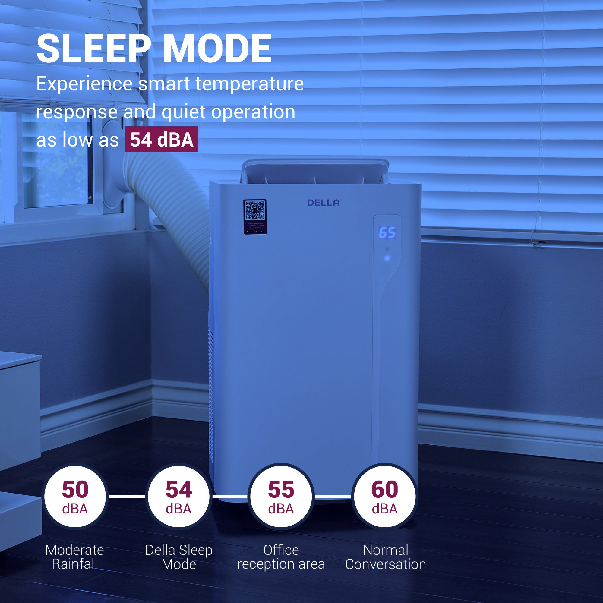 14,000 BTU Smart WiFi Enabled Portable AC with Heat/Remote/App Control, Cools Up To 650 Sq. Ft.