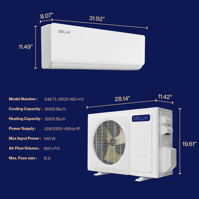 #BTU_12000 BTU SEER 2 19 Up to 550 Sp.Ft.