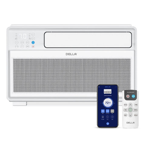 DELLA Miri Series 10000 BTU Smart Inverter Window Air Conditioner Ultra Quiet AC Unit Cools up to 440 Sq.Ft.