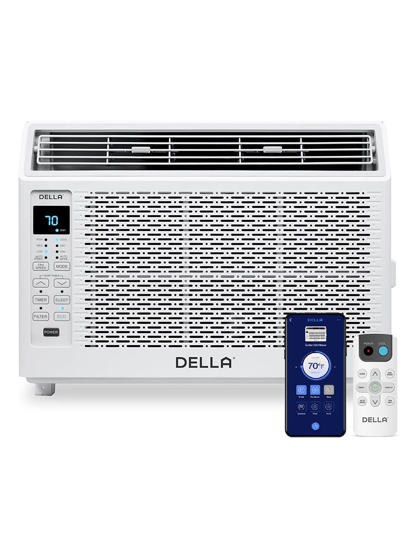 DELLA Fenestra Series 6000 BTU Smart Window AC with Remote/App Control, Cools Up to 250 Sq. Ft