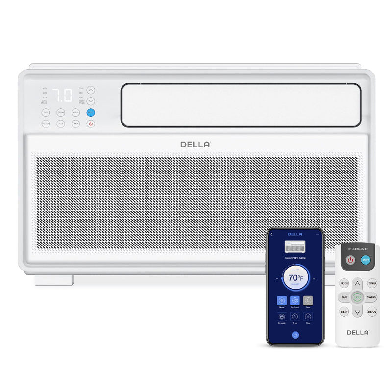 DELLA Miri Series 8000 BTU Smart Inverter Window Air Conditioner Ultra Quiet AC Unit Cools up to 350 Sq.Ft.