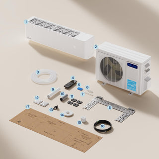 DELLA Optima Series 12000 BTU 24 SEER2 Ultra Heat Mini Split AC  - Up to 550 Sq.Ft.