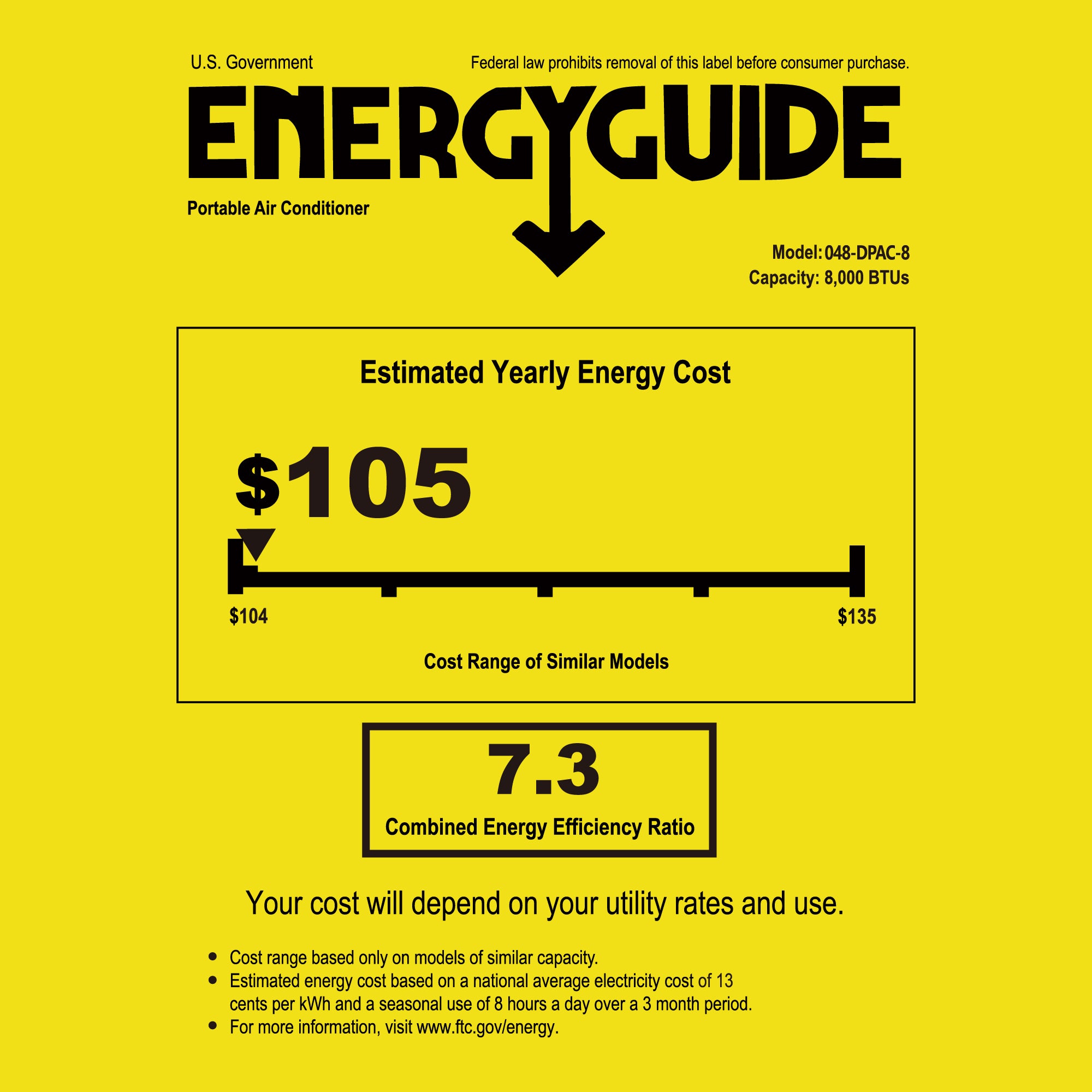 DELLA 12,000 BTU Smart Portable Air Conditioner for Rooms Up to 270 Sq. Ft.