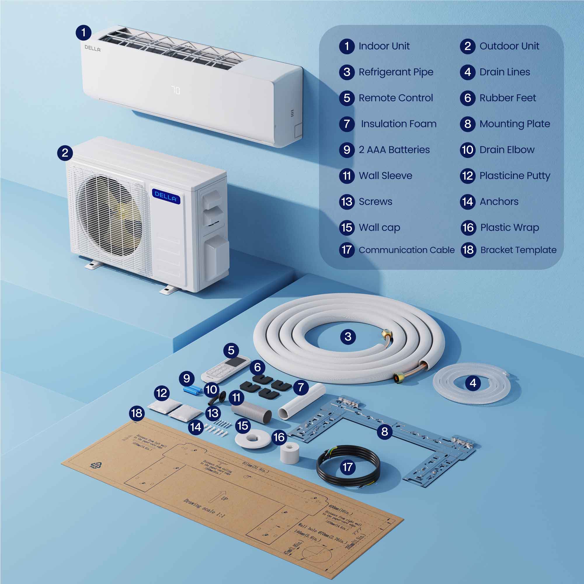 #BTU_18000 BTU SEER2 19 Up to 1000 Sp.Ft.