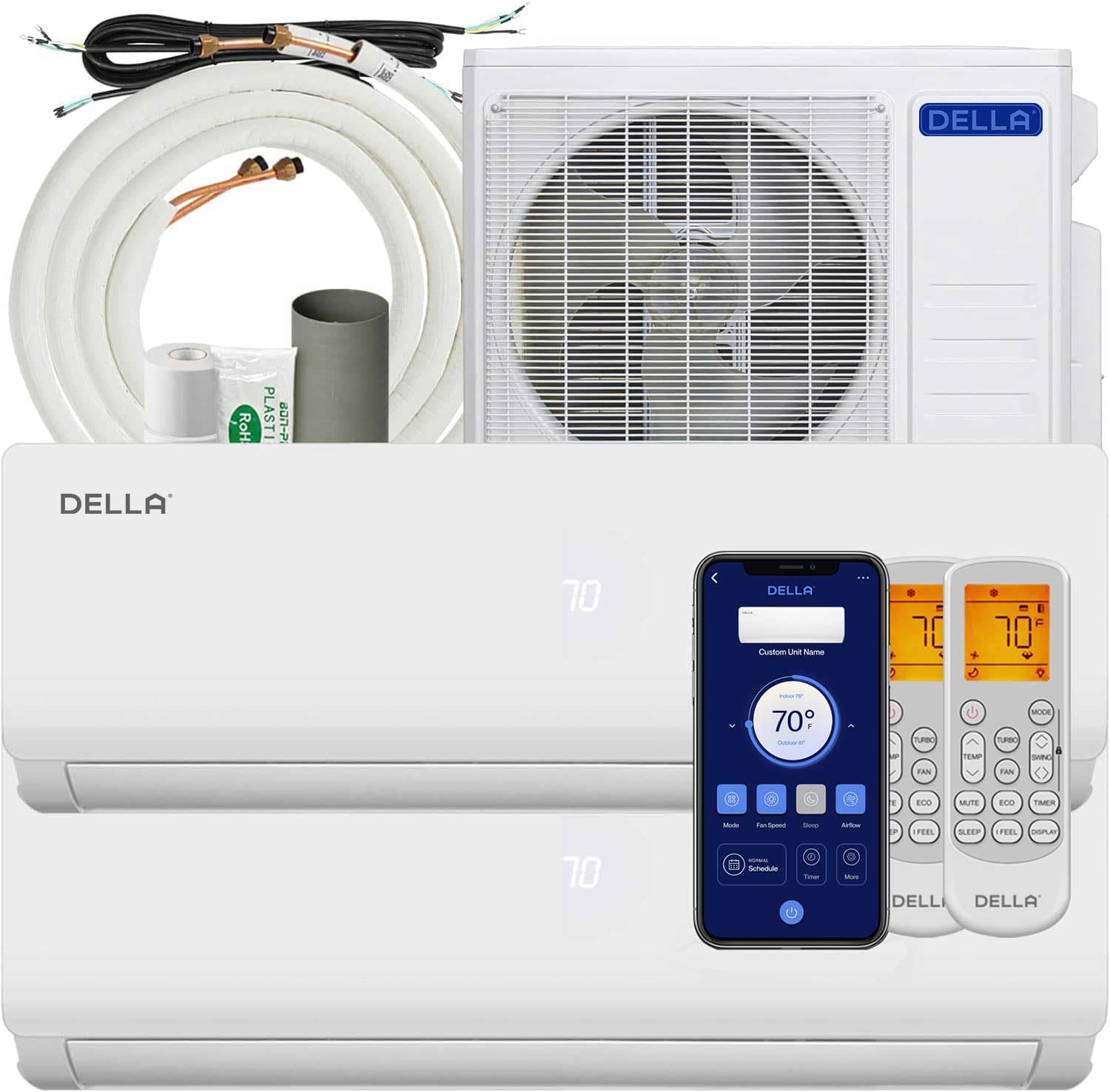 Vario Series 18000 BTU Dual Zone Mini Split AC (12K + 12K) – Up to 1100 Sq.Ft.