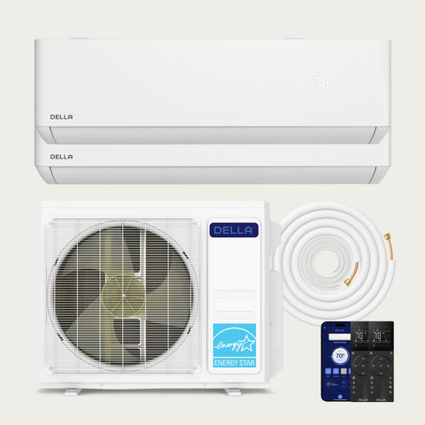 Aire acondicionado minisplit de zona dual DELLA Optima Series 18000 BTU (12K+12K) - Hasta 1100 pies cuadrados